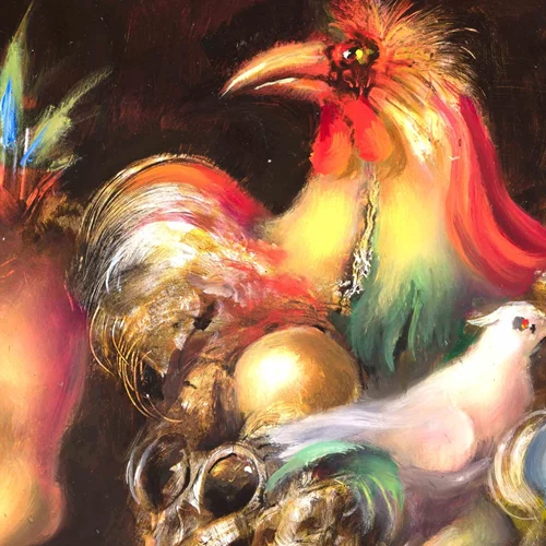 Ο ζωγράφος Θεόδωρος Πανταλέων συνομιλεί με τον Salvador Dali