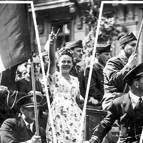 1945: Το τέλος του Β' Παγκοσμίου Πολέμου γίνεται αφορμή για έκθεση στο Καπνεργοστάσιο