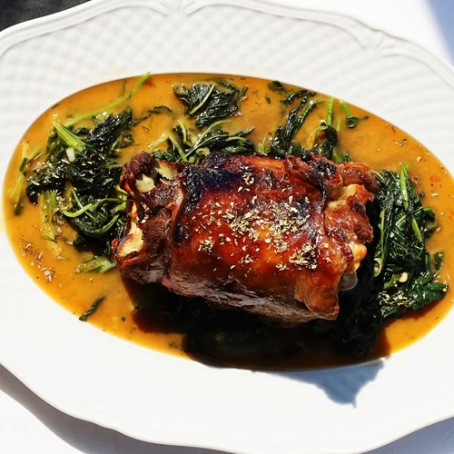 Το πιάτο της εβδομάδας: Αρνίσιος σβέρκος Βόνιτσας με χόρτα φρικασέ στο 'Vezené'