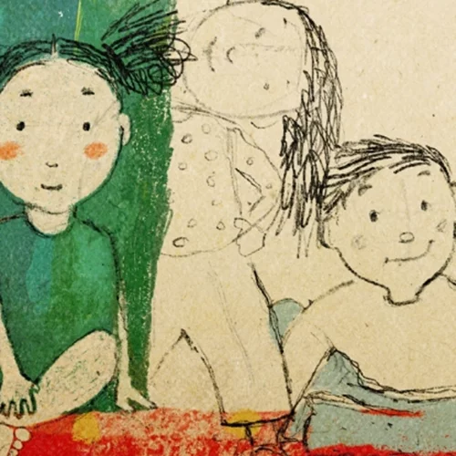 Παιδιά και ενήλικες φτιάχνουν έργα με έμπνευση τα ανθρώπινα δικαιώματα