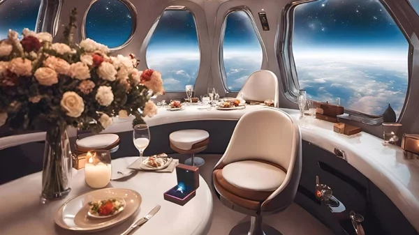 Για γεύμα -και πρόταση γάμου, αν θέλεις- στο διάστημα