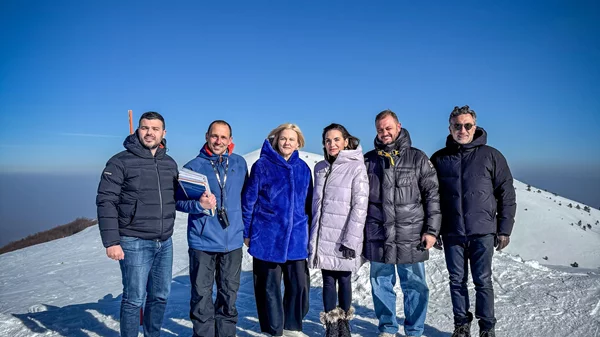 Η Όλγα Κεφαλογιάννη στο Χιονοδρομικό Κέντρο 3-5 Πηγάδια