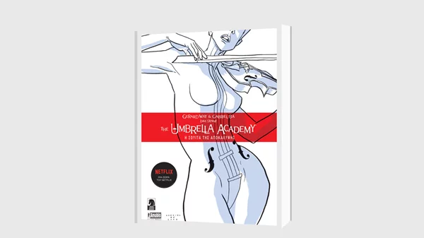 Στο graphic novel "The Umbrella Academy: Η Σουίτα της Αποκάλυψης" μια οικογένεια υπερηρώων σώζει τον κόσμο