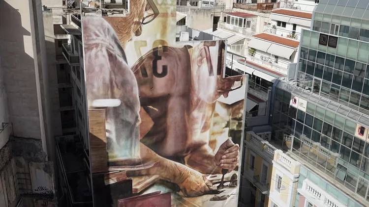 Τοιχογραφία Εξάρχεια Guido van Helten