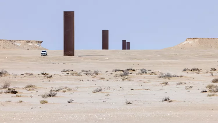 QATAR MUSEUMS PUBLIC ART PROGRAMME, Richard Serra, East-West/West-East, 2014 © Iwan Baan, Courtesy of Qatar Museums