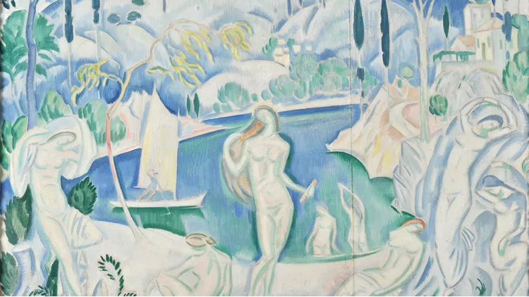 Κωνσταντίνος Παρθένης. Λουόμενες, πριν το 1919. Λάδι σε καμβά. Δωρεά Σοφίας Παρθένη. Εθνική Πινακοθήκη-Μουσείο Αλεξάνδρου Σούτσου - αρ. έργου 6504