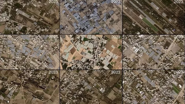 Video still από το έργο 'No Traces of Life: Israel’s Ecocide in Gaza', 2023-2024, των Forensic Architecture.