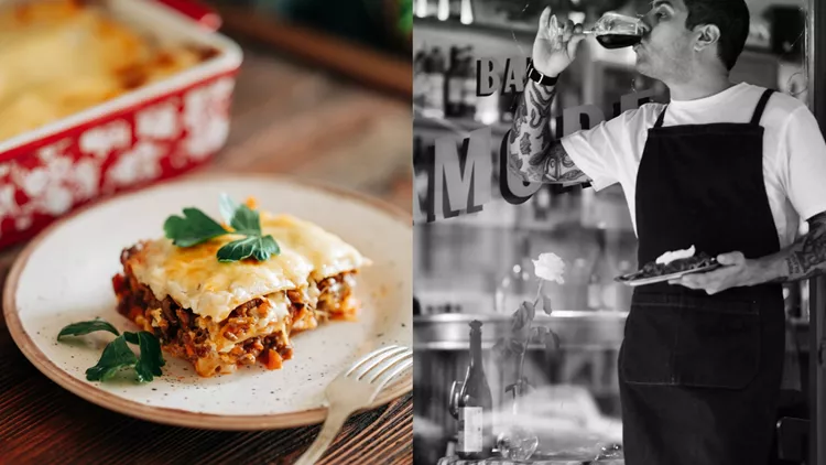 Ο Βασίλης Κουρουμιχάκης μαγειρεύει λαζάνια στο Αμόρε