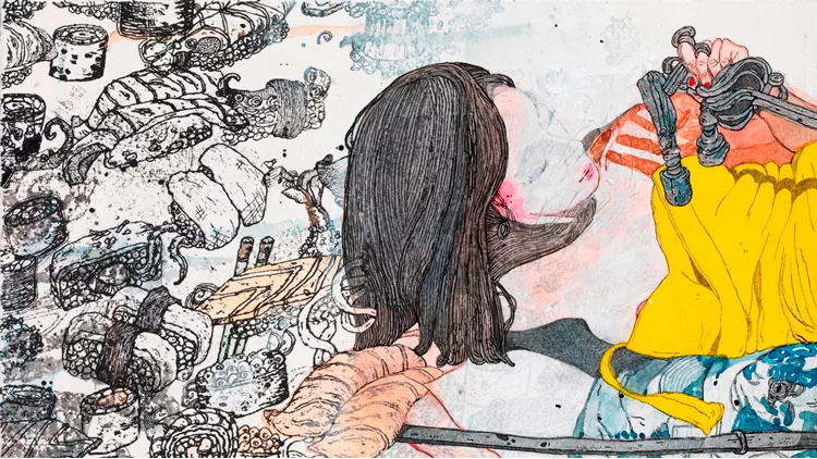 Noise III_Mixed media on paper_30X35cm