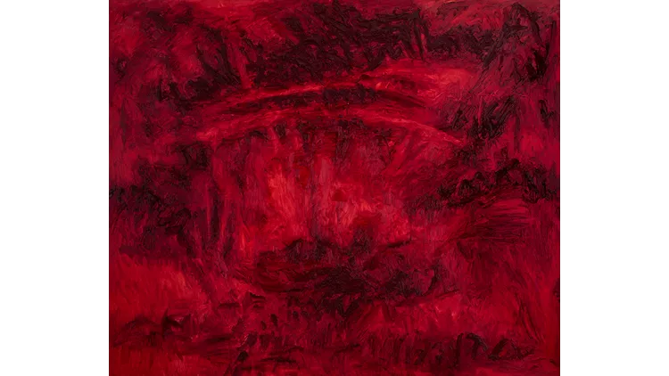 Untitled, oil on canvas, 150 x 180 cm Το Πυρ: Δημιουργία και Καταστροφή