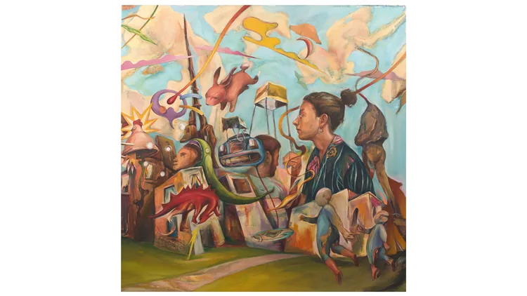 Dimitris Kokoris, 2021, City Vibes, oil on canvas