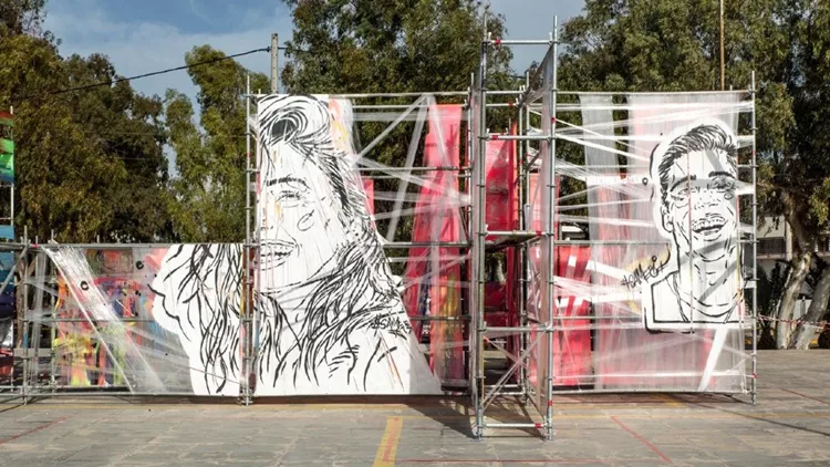 Μια street art εγκατάσταση σε βιομηχανική παρτιτούρα στήθηκε στην Ελευσίνα
