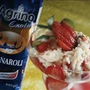 Ριζότο με φράουλες και κρασί prosecco