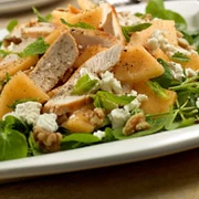 Σαλάτα με ψητό κοτόπουλο και πεπόνι