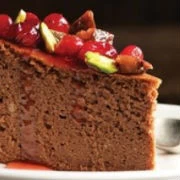 Τούρτα κάστανο με "μαρμελάδα" κράνμπερις 