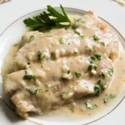 Πεσκανδρίτσα με λευκή σάλτσα και προσούτο 