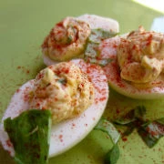 Deviled eggs (αβγά του διαβόλου) με αντζούγιες