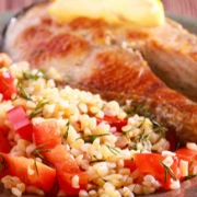 Ψάρι στον φούρνο με πλιγούρι 