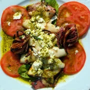 Θράψαλο με πέστο βασιλικού και μυζήθρα 