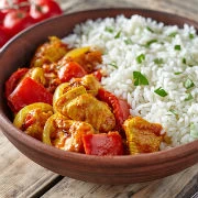 Κοτόπουλο με γλυκόξινη σάλτσα και πιπεριές 