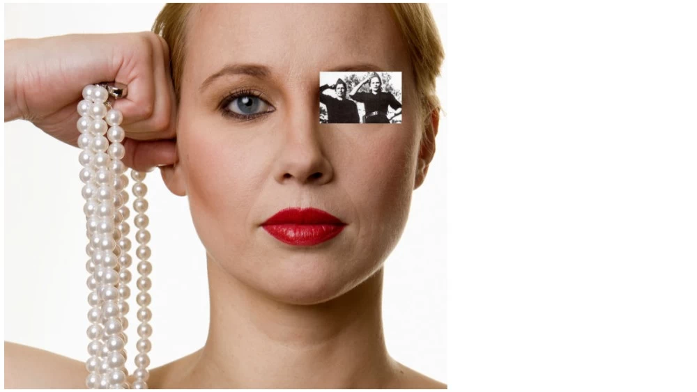 Sanja Iveković, The Right One: Pearls of Revolution, 2010, photographic series, φωτό από την έκθεση «Θα ανοίξω την πόρτα ίσια, ολόισια στη φωτιά» στο State of Concept